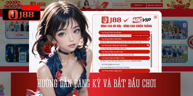 Quy trình đăng ký tham gia cá cược tại J88 nhanh chóng nhất